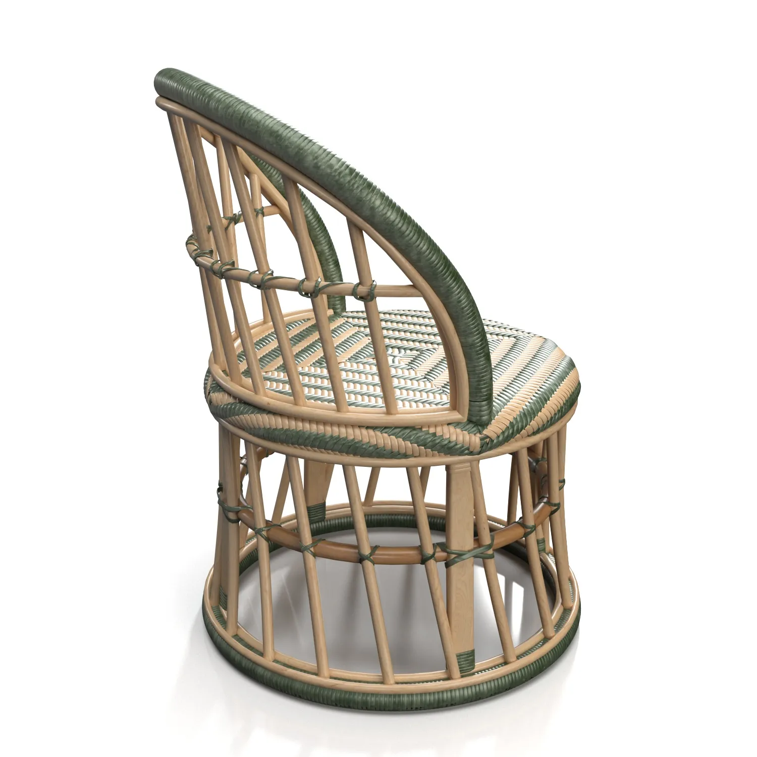 Zara Round Rattan Chair PBR 3D Model_06